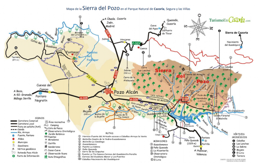 Mapa de la sierra del pozo que hacer